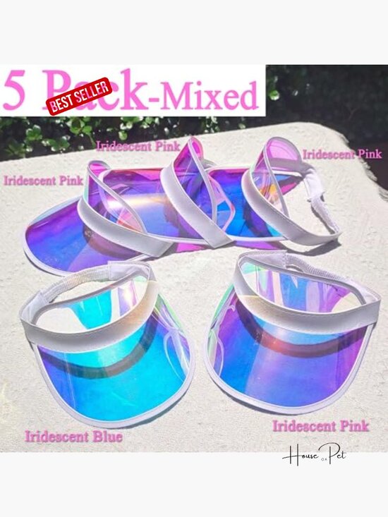 5 Pack Adjustable Plastic Sun Visors for Sports and Outdoor Activities main image 5